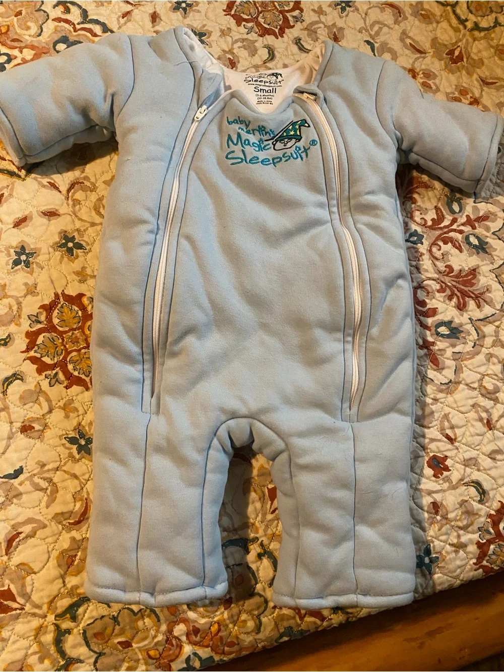 Magic Baby Light Blue Padded Sleepsuit Footie